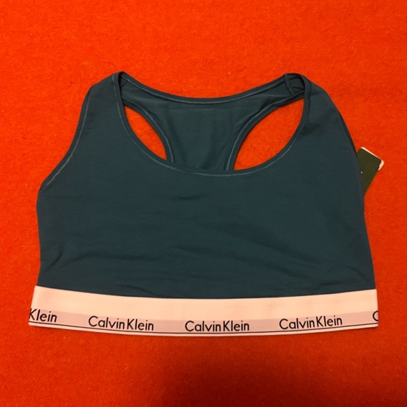 Calvin Klein blue sporty cotton modal bralette plus size NWT - Picture 3 of 8